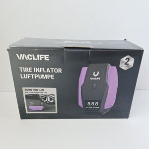 VacLife Air Compressor Tire Inflator LED Light - 12V DC - Air Pump for Car Tires